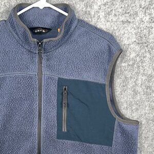 Orvis Outdoor Men’s Vest Jacket Fishing Hunting Size Large Gray 5 Large Pockets